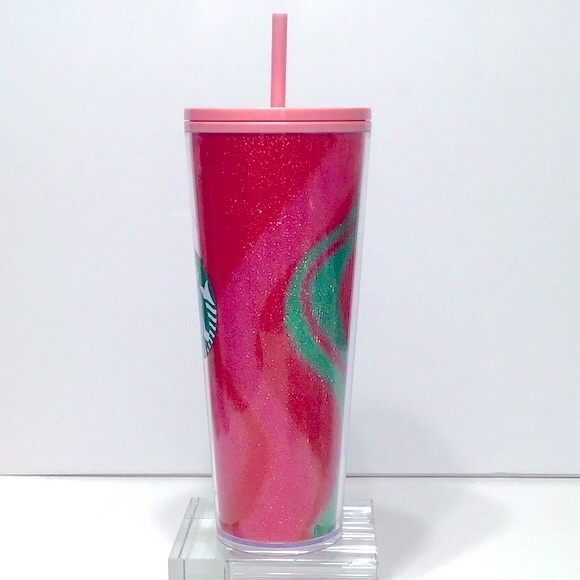 Starbucks Pink glitter cup 24 oz NEW - Picture 8 of 9
